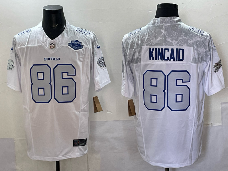 Men Buffalo Bills #86 Kincaid Nike White 2025 Rivalries Collection Limited NFL Jersey 054